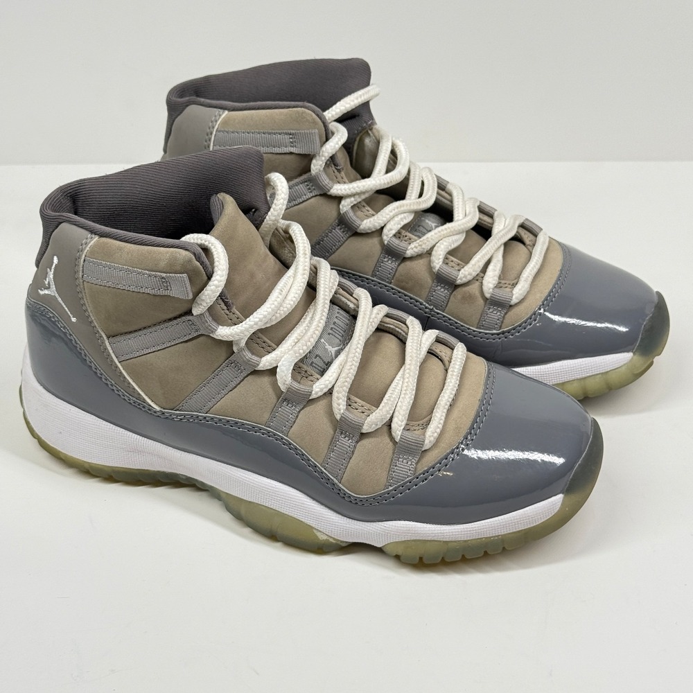 Air Jordan 11 Retro Cool Grey Grade School Mid Top Leather Sneakers Size 6.5Y